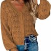 Sweaters | Dokotoo Dokotoo Cropped Cardigan Sweaters For Women Long Sleeve Crochet Knit Shrug Open Front V-Neck Button Up Tops