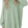 Sweaters | Cutiefox Cutiefox Women'S Furry Oversized Crew Neck Pullover Sweater Mini Dress