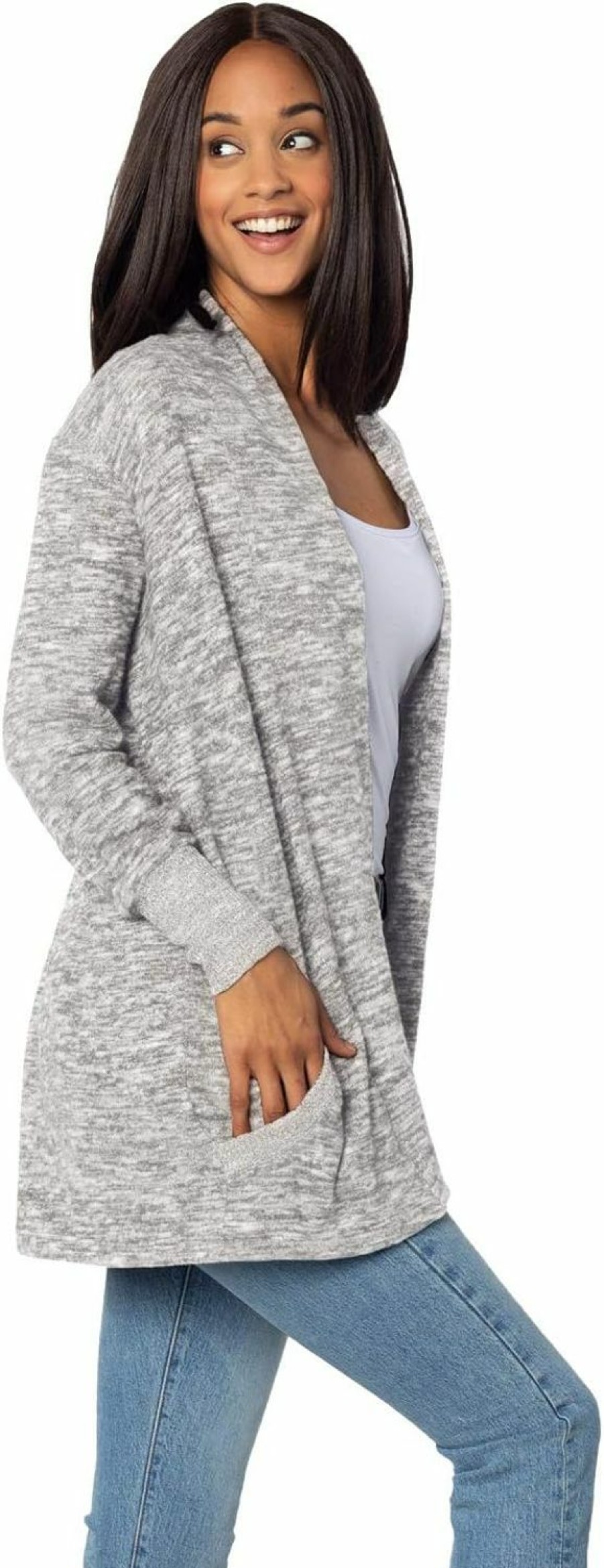 Sweaters | chicka-d Chicka-D Women'S Cozy Fleece Cardigan Heather Grey