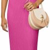 Sweaters | Saodimallsu Saodimallsu Womens Maxi Knit Dress Short Sleeve Bodycon V Neck Collared Side Slit Color Block Ribbed Sweater Dresses