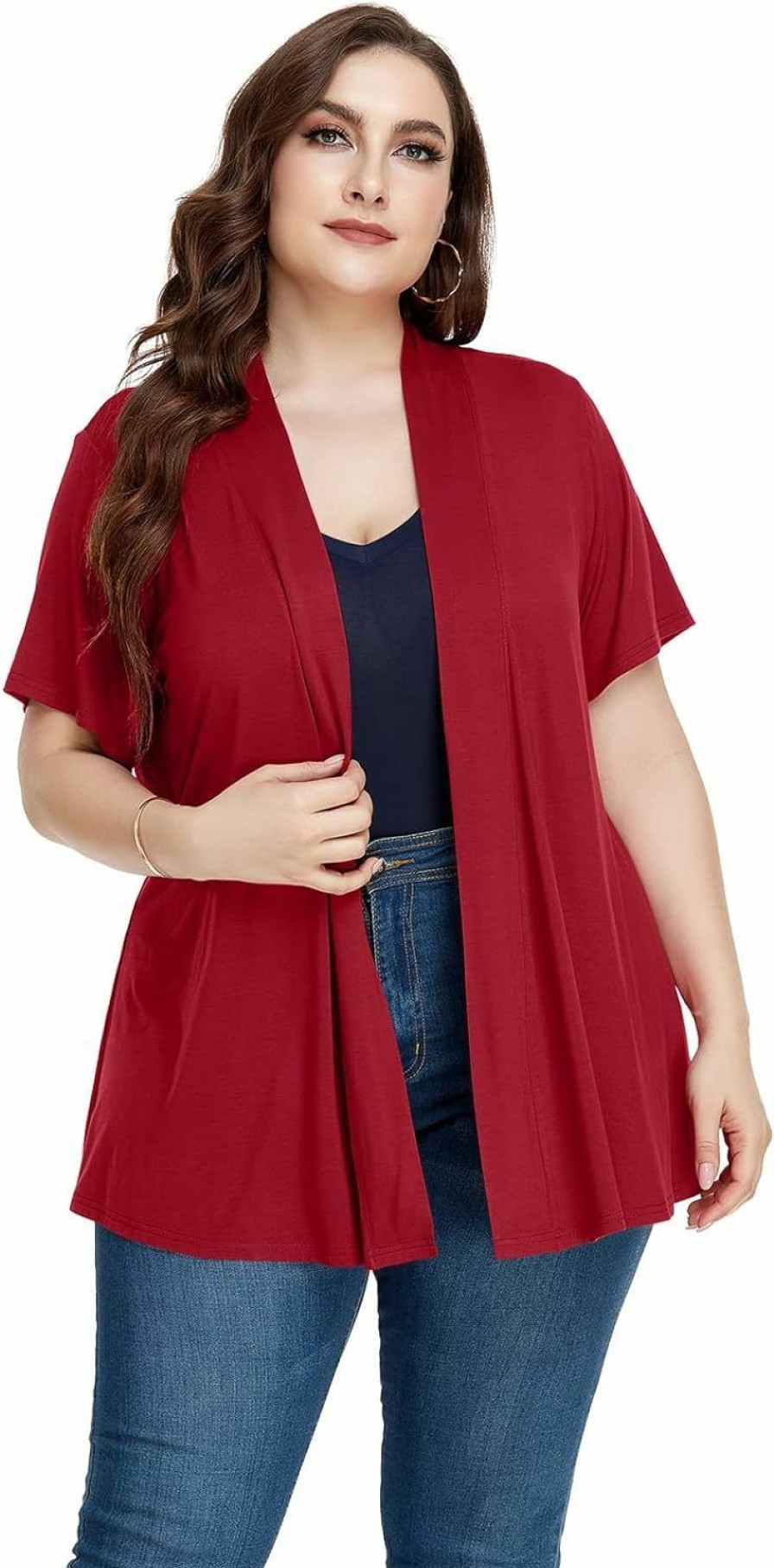 Sweaters | LARACE Larace Short Sleeve Cardigans For Womens Summer Tops Casual Plus Size Open Front Lightweight Cover Up