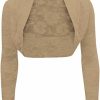 Sweaters | Malarocoby Women'S 3 4 Sleeve Shrug Crochet Lace Cardigan Crop Top Crochet Lace Cardigan Sheer Cover Up