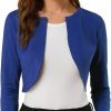 Sweaters | Allegra K Allegra K Women'S Curved Hem Crop Top Open Front Bolero Shrug