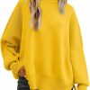 Sweaters | LILLUSORY Lillusory Women'S Crewneck Batwing Long Sleeve Sweaters 2023 Fall Oversized Ribbed Knit Side Slit Pullover Tops