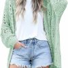 Sweaters | Ermonn Ermonn Womens Crochet Cardigan Sweater Kimonos Boho Solid Color Oversized Summer Open Front Outwear