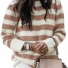 Sweaters | Dokotoo Dokotoo Sweaters For Women 2023 Crewneck Striped Cute Color Block Fall Winter Knitted Pullover Tops