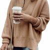 Sweaters | Imily Bela Imily Bela Womens Tunic Sweater Fall Long Sleeve 1/4 Zip Pullover Sweaters Oversized Slouchy Ribbed Knit Sweatshirt With Slit