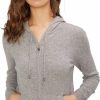 Sweaters | State Cashmere State Cashmere Women'S 2-Way Zips Zip Up Hoodie Front Pocket 100% Pure Cashmere Long Sleeve Sweater Full Zipper