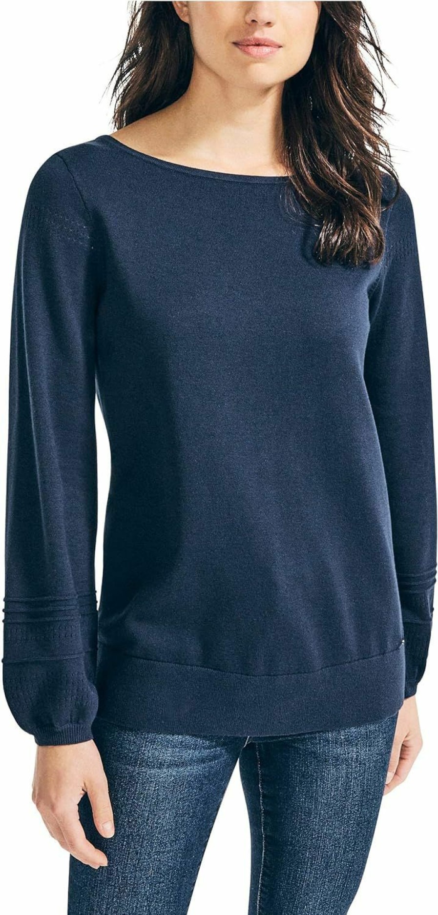 Sweaters | Nautica Nautica Women'S Classic Soft Cotton Boat Neck Sweater