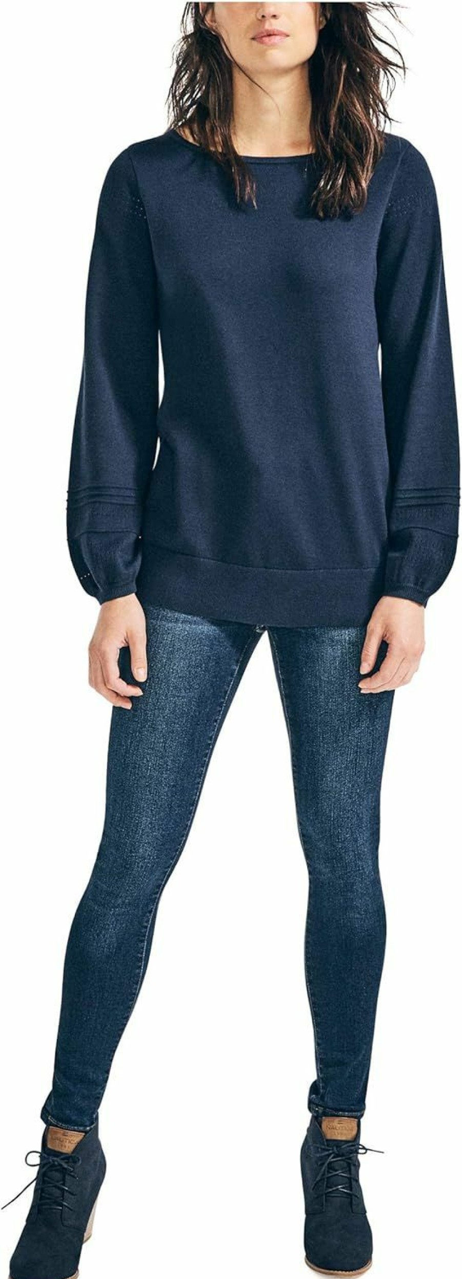 Sweaters | Nautica Nautica Women'S Classic Soft Cotton Boat Neck Sweater