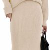 Sweaters | chouyatou Chouyatou Women'S Two Piece Sweater Skirt Sets Knit Sweater Top Bodycon Skirt 2 Piece Outfits