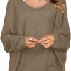 Sweaters | ZANZEA Zanzea Women'S Off-Shoulder Batwing Sleeve Blouse Casual Loose Oversized Baggy T-Shirt Sweater Pullover Top