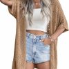 Sweaters | Zeagoo Zeagoo Lightweight Summer Crochet Cardigan For Women Short Sleeve Kimono Boho Oversized Open Front Knitted Cardigan