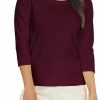 Sweaters | Spicy Sandia Spicy Sandia Women'S 3/4 Sleeve Crew Neck Pullover Sweaters Lightweight Dressy Casual Trendy Knit Tops