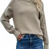 Sweaters | Les umes Les Umes Womens Turtleneck Sweaters Long Sleeve Loose Pullover Sweater Casual Knit Tops