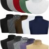 Sweaters | Hoolerry Hoolerry 15 Pcs Fake Turtleneck Bulk For Women Fake Collar Winter False Dickey Detachable Collars Uni Cotton Neck Cover Simple Half Top Mock Turtleneck Gaiters Warmer For Men Sweater Blouse