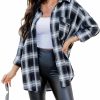 Sweaters | Lacozy Lacozy Womens Buffalo Plaid Flannel Shirt Long Sleeve Collar Button Down Blouses Tops