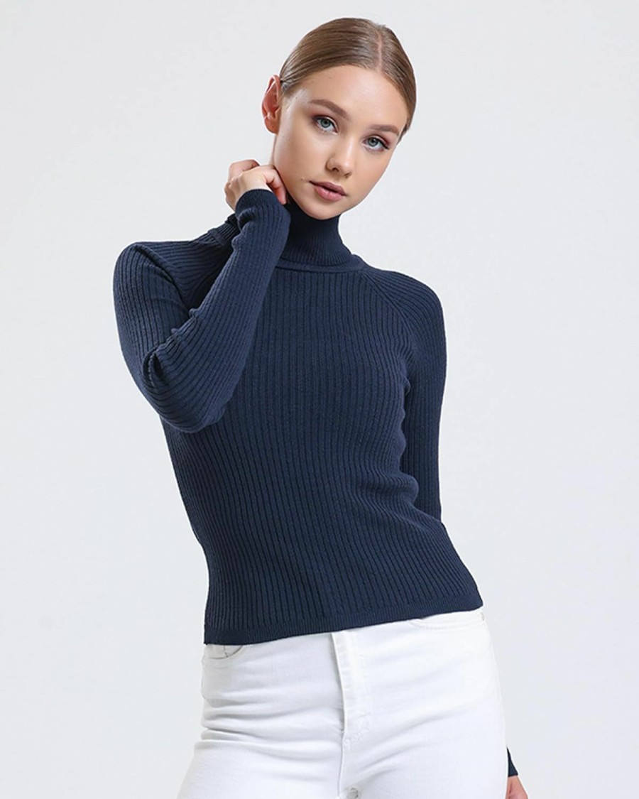 Sweaters | alsestudio Women`S Turtle Neck Sweater Premium Quality Soft Touch Slim Fit Ribbed Pullover Knitted Roll Neck Jumper