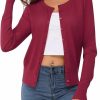 Sweaters | Newshows Newshows Women'S Solid Button Down Long Sleeve Classic Crew Neck Knit Cardigan Sweater