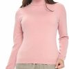 Sweaters | Mariyaab Women'S 100% Cashmere Soft Long Sleeve Turtleneck Sweater