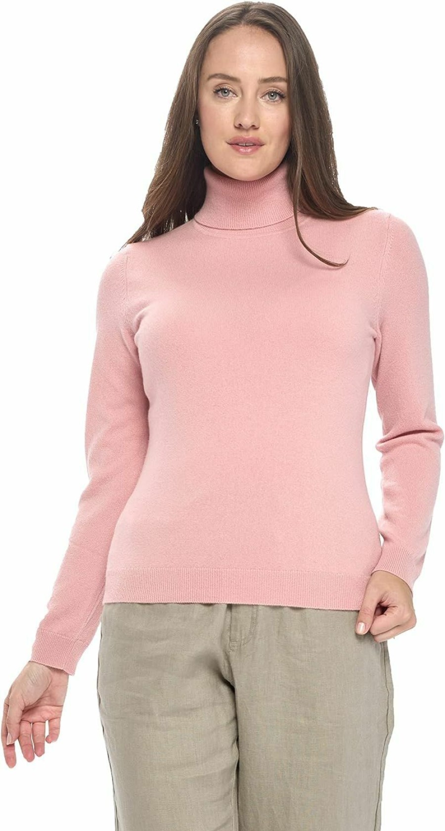 Sweaters | Mariyaab Women'S 100% Cashmere Soft Long Sleeve Turtleneck Sweater