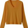 Sweaters | zhilifs Women'S Merino Wool Sweater Casual Lightweight V-Neck Raglan Sleeve Top Pullover