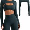 Sweaters | YEOREO Yeoreo Women Crop Top Long Sleeve Bolero Open Front Workout Cropped Shirts Sports Shrug Without Bra