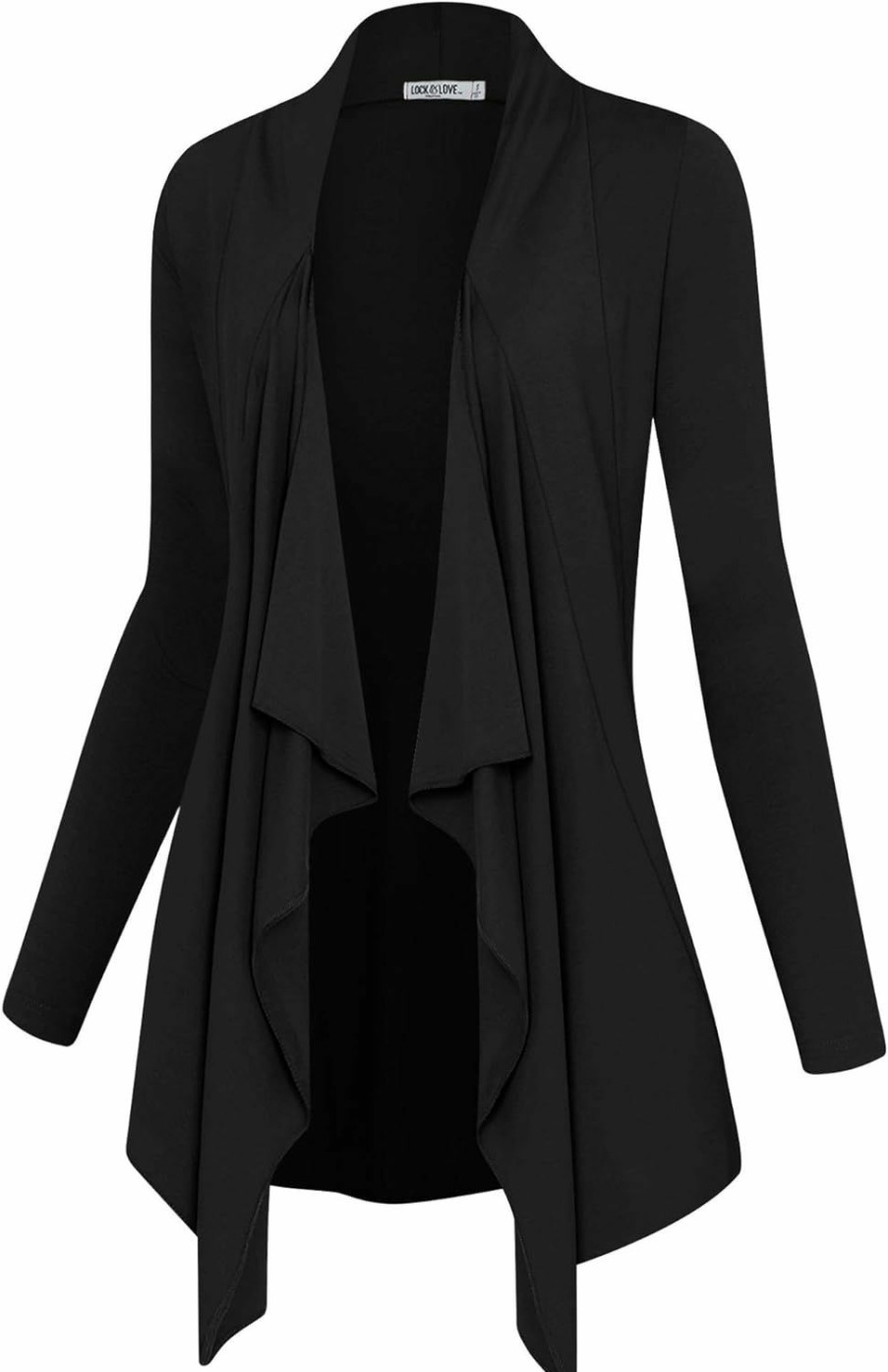 Sweaters | Lock and Love Lock And Love Women'S Drape Front Open Cardigan Long Sleeve Irregular Hem S-5Xl Plus Size