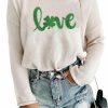 Sweaters | LEMAFER Women'S Champagne Please Graphic Sweater Casual Slogan Round Neck Long Sleeve Pullover Tops