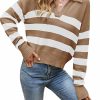 Sweaters | SHENHE Shenhe Women'S Casual Long Sleeve Knit Sweater V Neck Striped Pullover Jumper Tops