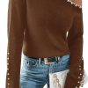 Sweaters | Milumia Milumia Women'S Pearls Beaded One Shoulder Knit Top Long Sleeve Asymmetrical Pullover Sweater