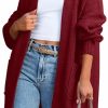 Sweaters | KIRUNDO Kirundo Womens Cardigan 2024 Fall Fashion Oversized Open Front Long Knit Cardigan Casual Winter Sweater Coats With Pockets