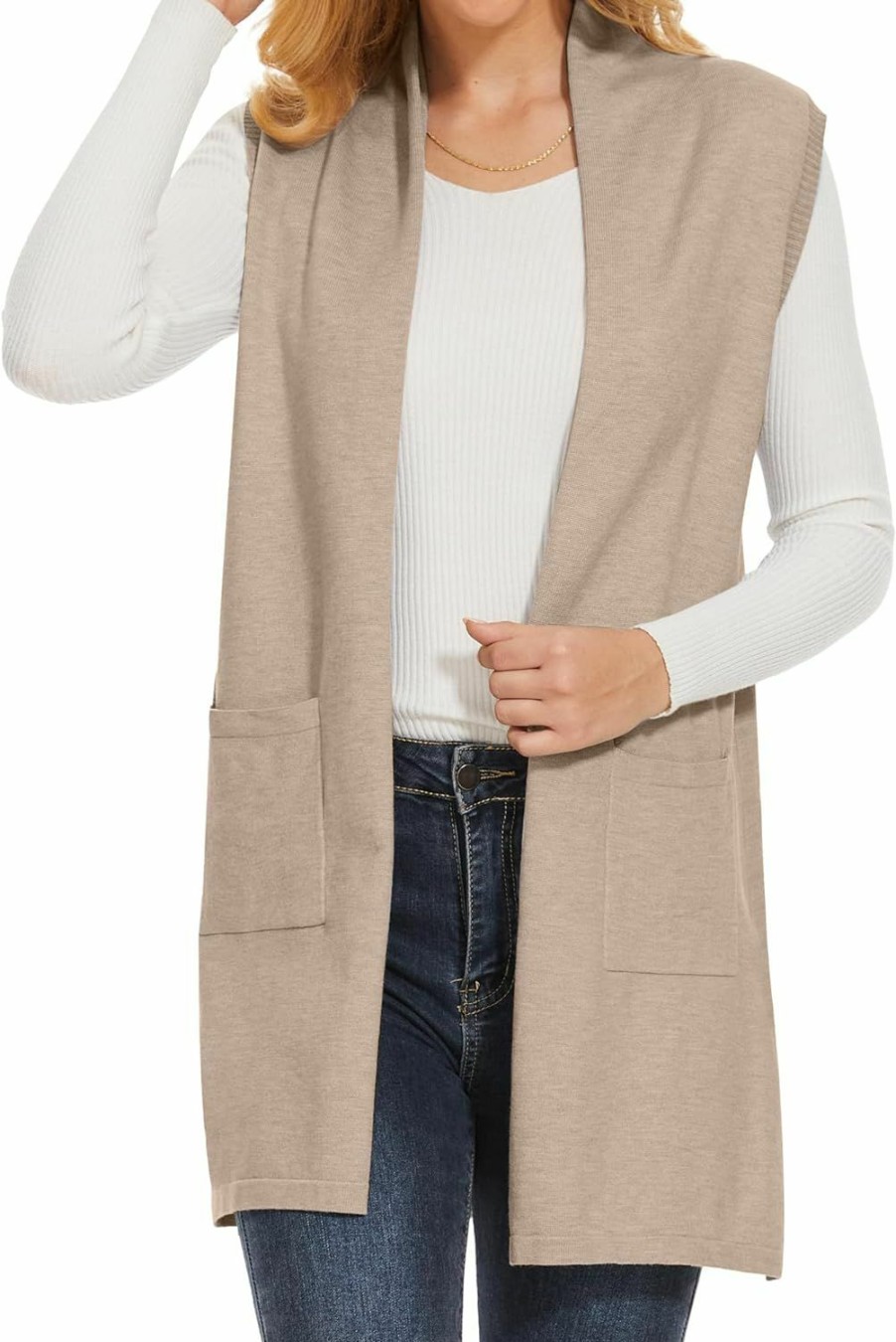 Sweaters | Biffxeu Sweater Vests For Women Sleeveless Cardigans Form-Fitting Open Front Cardigan Vest For Fall