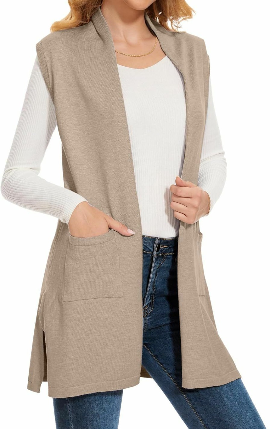 Sweaters | Biffxeu Sweater Vests For Women Sleeveless Cardigans Form-Fitting Open Front Cardigan Vest For Fall