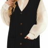 Sweaters | Hyipels Hyipels Sweater Vest Women Cable Oversized Knitted Sleeveless V Neck Casual Sweaters Tank Top