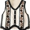 Sweaters | IOOOFU Women Vintage Hollow-Out Crochet Knit Sleeveless Vest Waistcoat Button Up Floral Loose Crop Cardigan Top Crochet Crop Top Cover Up