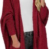 Sweaters | Zeagoo Zeagoo Women'S 2023 Fall Winter Fuzzy Popcorn Cardigan Batwing Sleeve Open Front Knit Sweater Coat