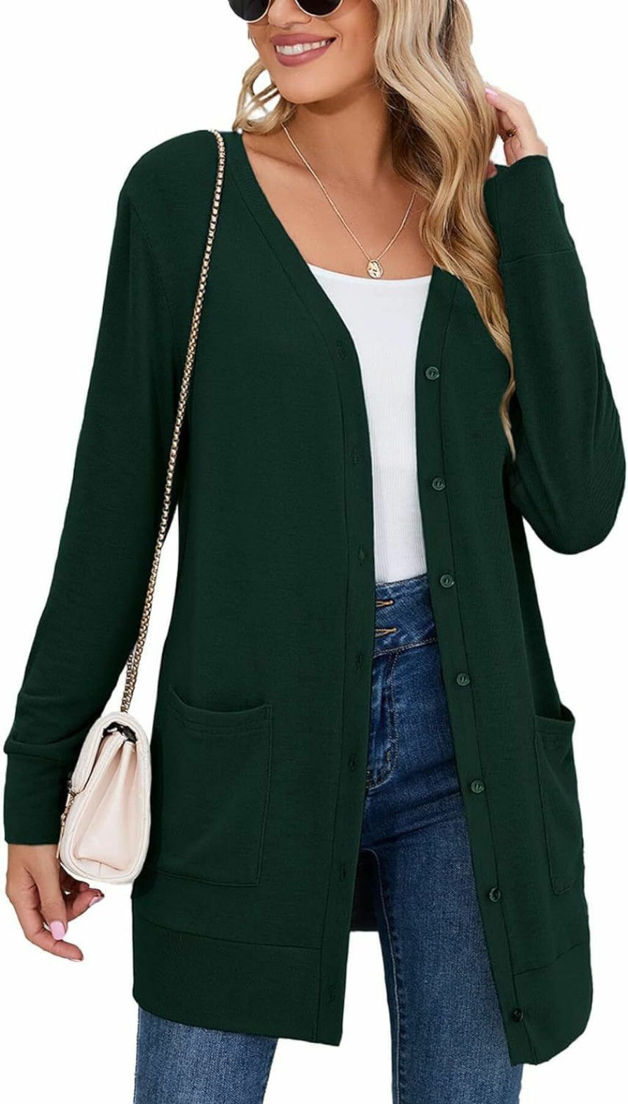 Sweaters | Heymoments Heymoments Lightweight Open Front Cardigan Sweater For Women Long Sleeve Causal Bolero Button Down Soft Outwear Tops