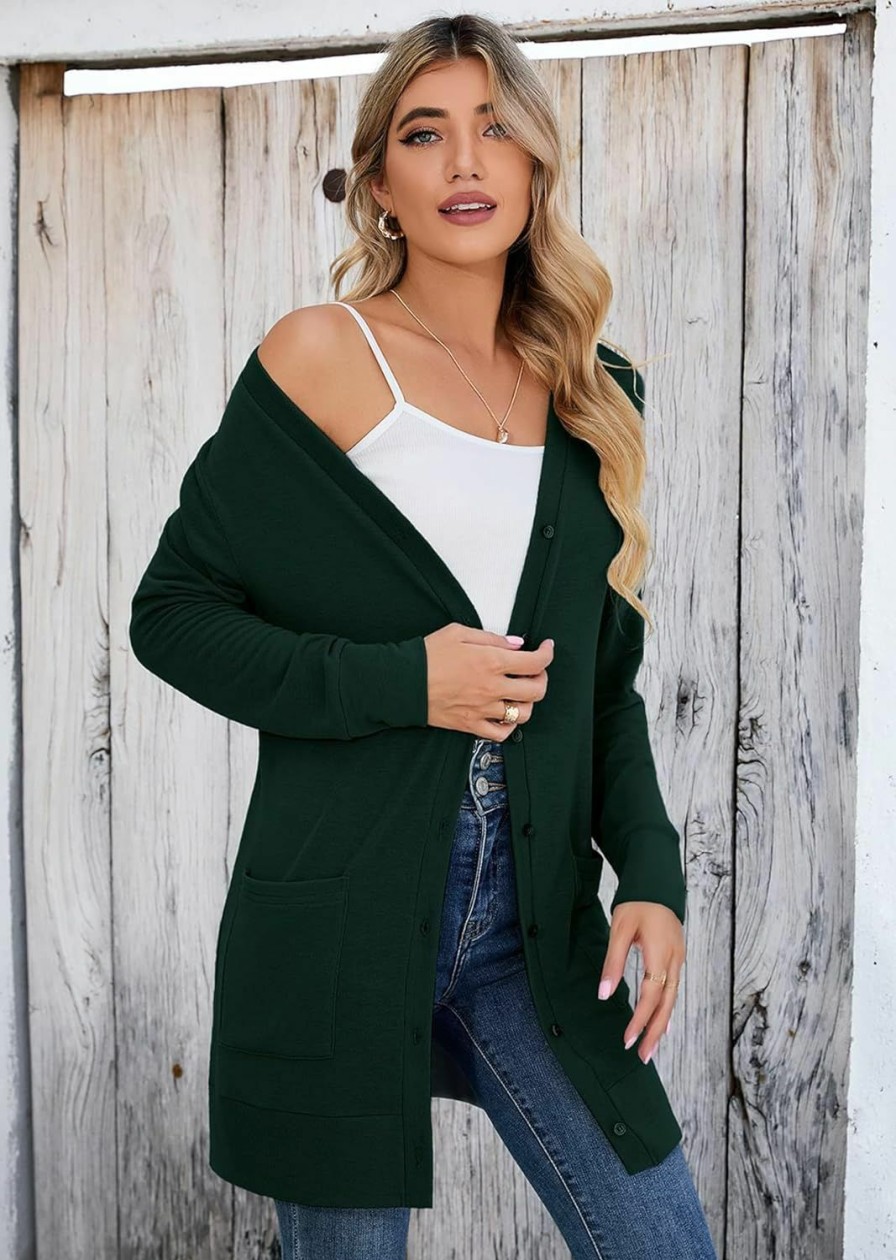 Sweaters | Heymoments Heymoments Lightweight Open Front Cardigan Sweater For Women Long Sleeve Causal Bolero Button Down Soft Outwear Tops