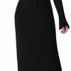 Sweaters | ECDAHICC Ecdahicc Women'S Sexy Ribbed Knit Sweater Dress Casual Long Sleeve V Neck Bodycon Pleated A Line Long Dress Streetwear