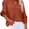 Sweaters | Dokotoo Dokotoo Womens Oversized One Shoulder Dolman Sleeve Ribbed Knit Pullover Tunic Sweaters Tops Fashion Trendy 2023