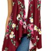 Sweaters | Lock and Love Lock And Love Women'S Sleeveless Print/Solid Draped Open Front Cardigan Vest Asymmetric Hem Plus Size