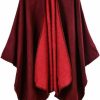 Sweaters | Epsion Epsion Women'S Color Block Shawl Wrap Plus Size Cardigan Poncho Cape Open Front Long Winter Sweater Coat