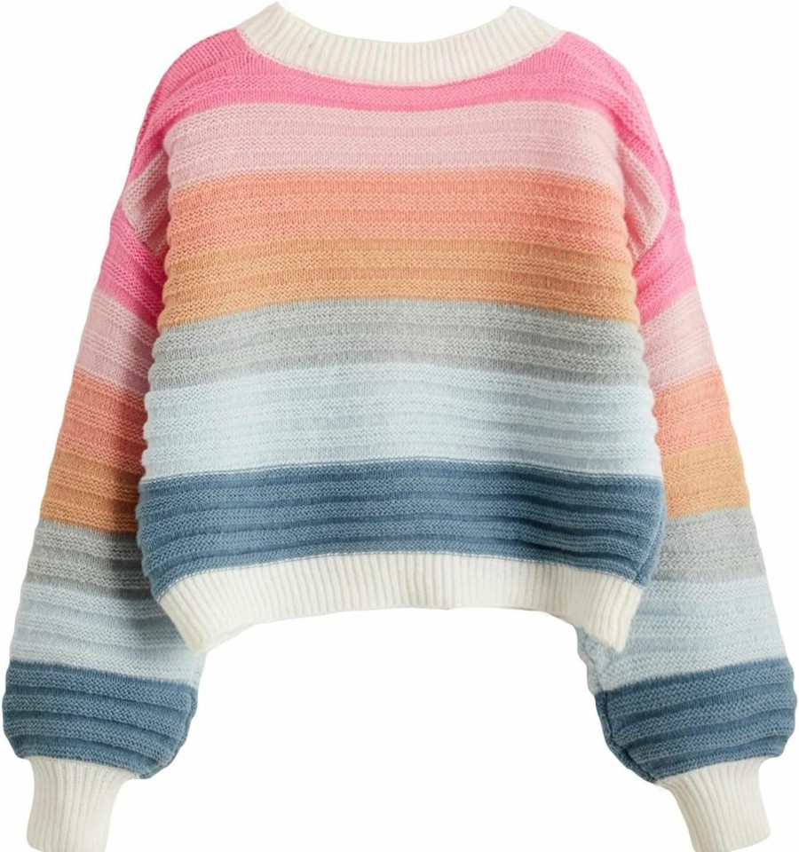 Sweaters | SweatyRocks Sweatyrocks Women'S Color Block V Neck Button Front Knit Cardigan Sweater Outerwear