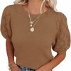 Sweaters | MURMUREY Womens Short Sleeve Sweaters Crewneck Knit Pullover Tops 2024 Spring Casual Lightweight Crochet Trendy Blouse Shirt