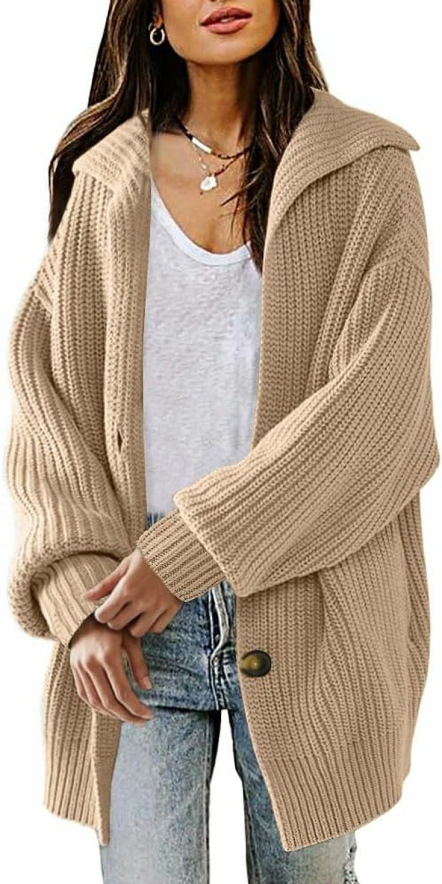 Sweaters | LILLUSORY Lillusory Womens Oversized Cardigan 2023 Fall Slouchy Open Front Button Chunky Knit Sweater Coat