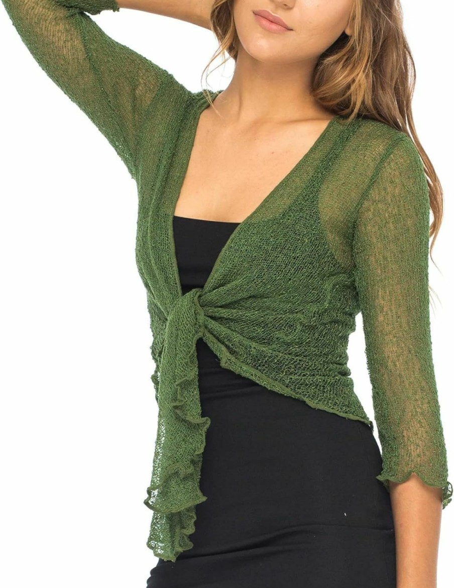 Sweaters | Back From Bali Back From Bali Womens Sheer Shrug Cardigan Lightweight Knit