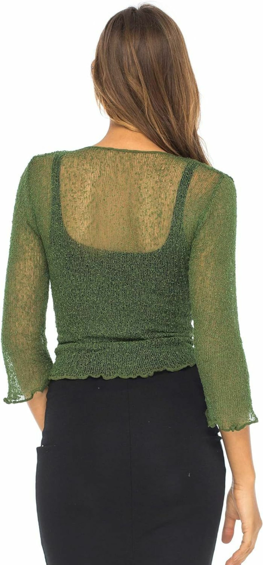 Sweaters | Back From Bali Back From Bali Womens Sheer Shrug Cardigan Lightweight Knit