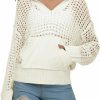 Sweaters | DEEP SELF Deep Self Women'S Summer Crochet Tops Long Sleeve V Neck Hollow Out Pullover Hoodie Shirts Knitted Sweater Cover Up