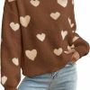 Sweaters | SHENHE Shenhe Women'S Crewneck Drop Shoulder Cloud Pattern Casual Sweater Pullover Jumper